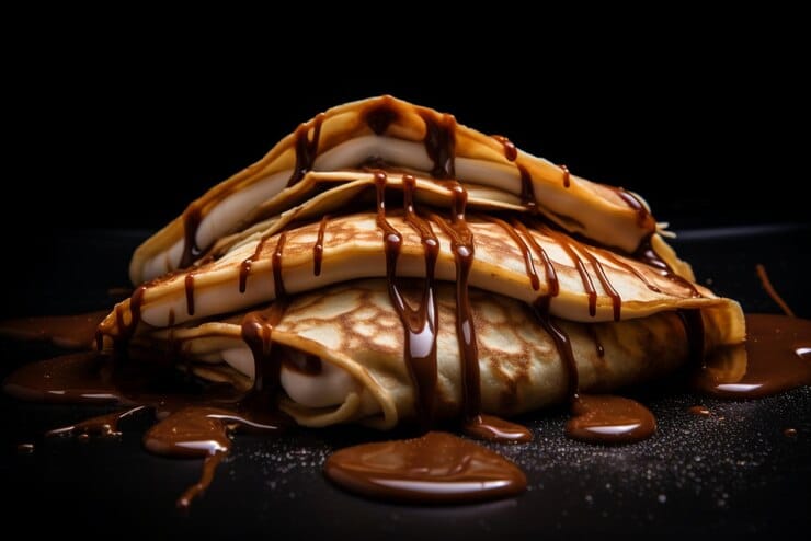 how to Make Triple Chocolate Crepes with Warm Fudge Sauce